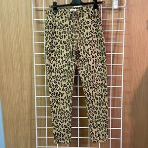 POL xsmall fit Leopard Print Leggings - Tan and Black